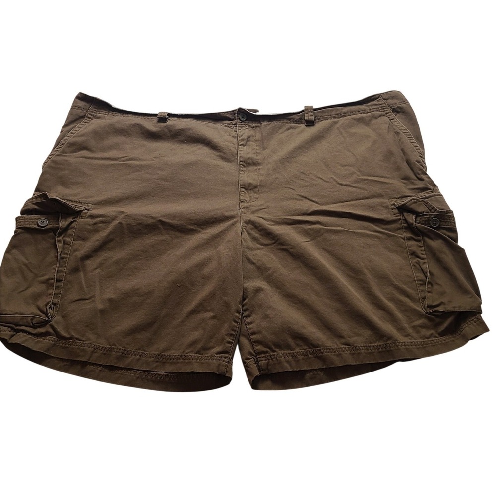 True Nation Men's Brown Cotton Cargo‎ Shorts Size 58 Utility Outdoor Casual